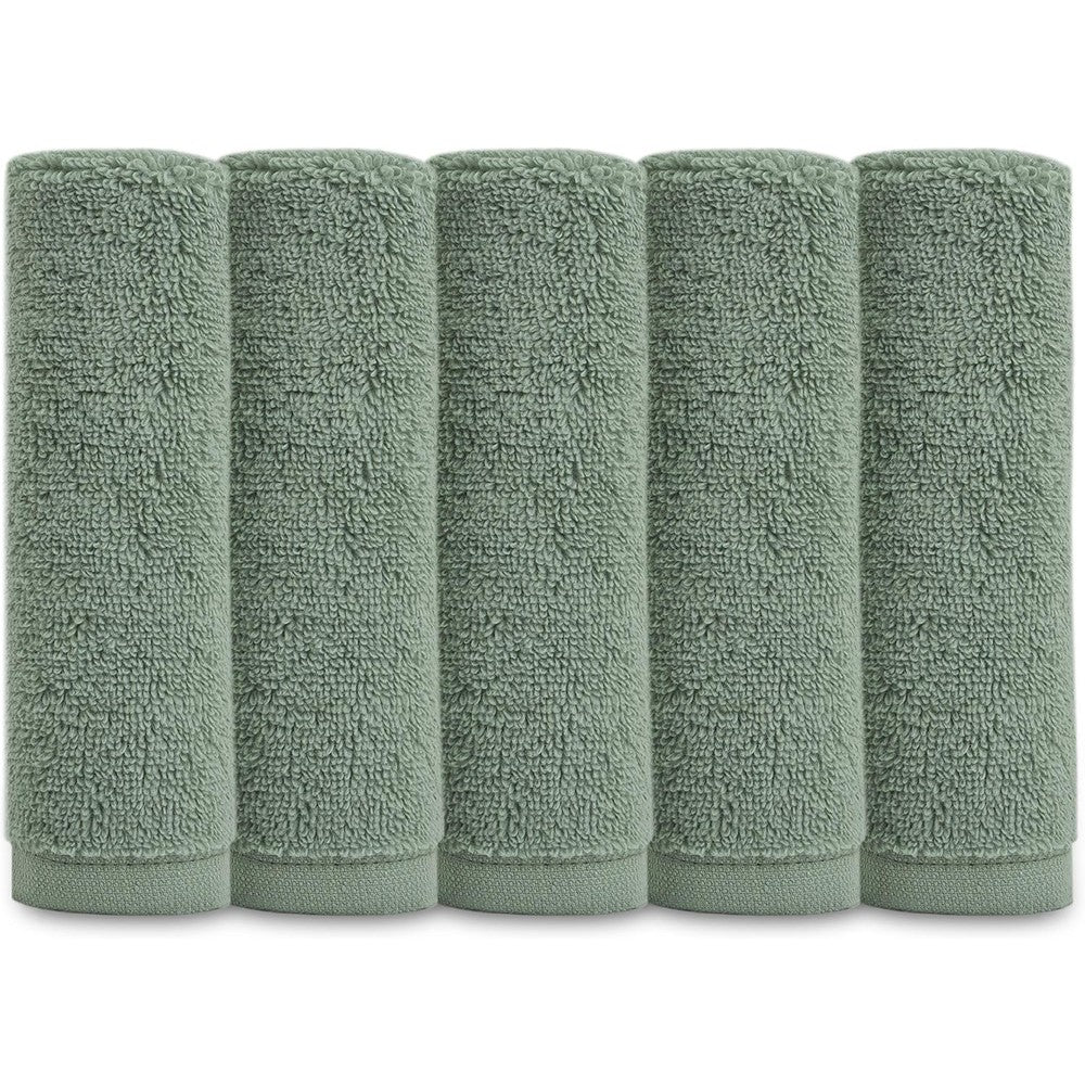 Natemia organic baby washcloths sage green pack of five