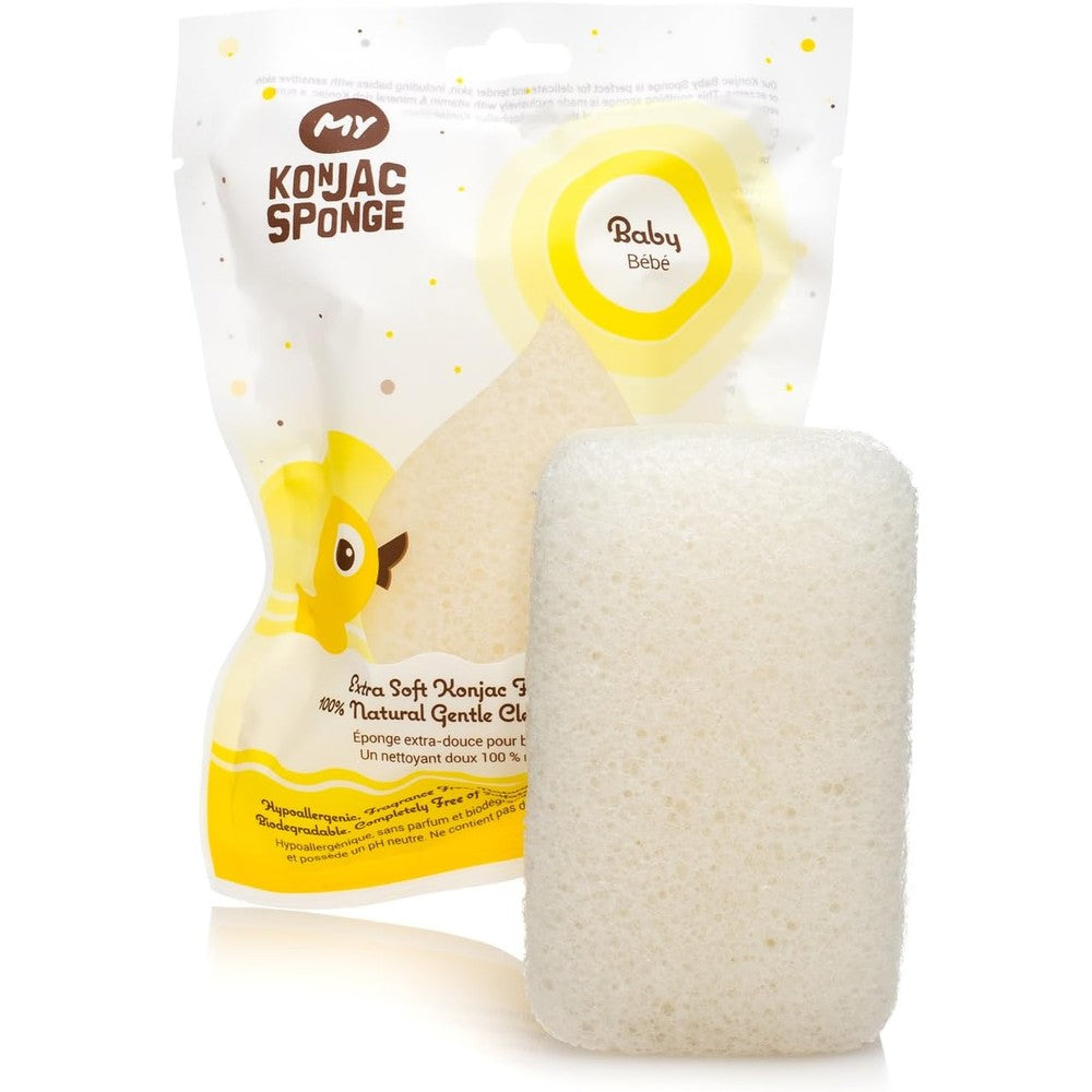 My Konjac Sponge all natural baby bath sponge front view
