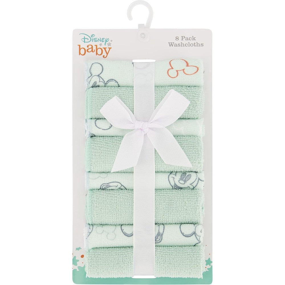Disney Cudlie baby washcloths 8 pack front view