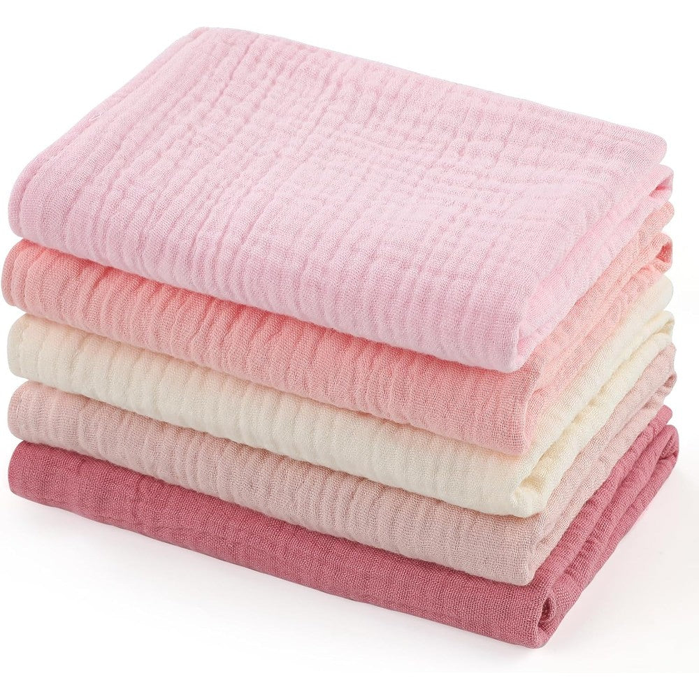 Mukin baby washcloths 5 pack front view packaging