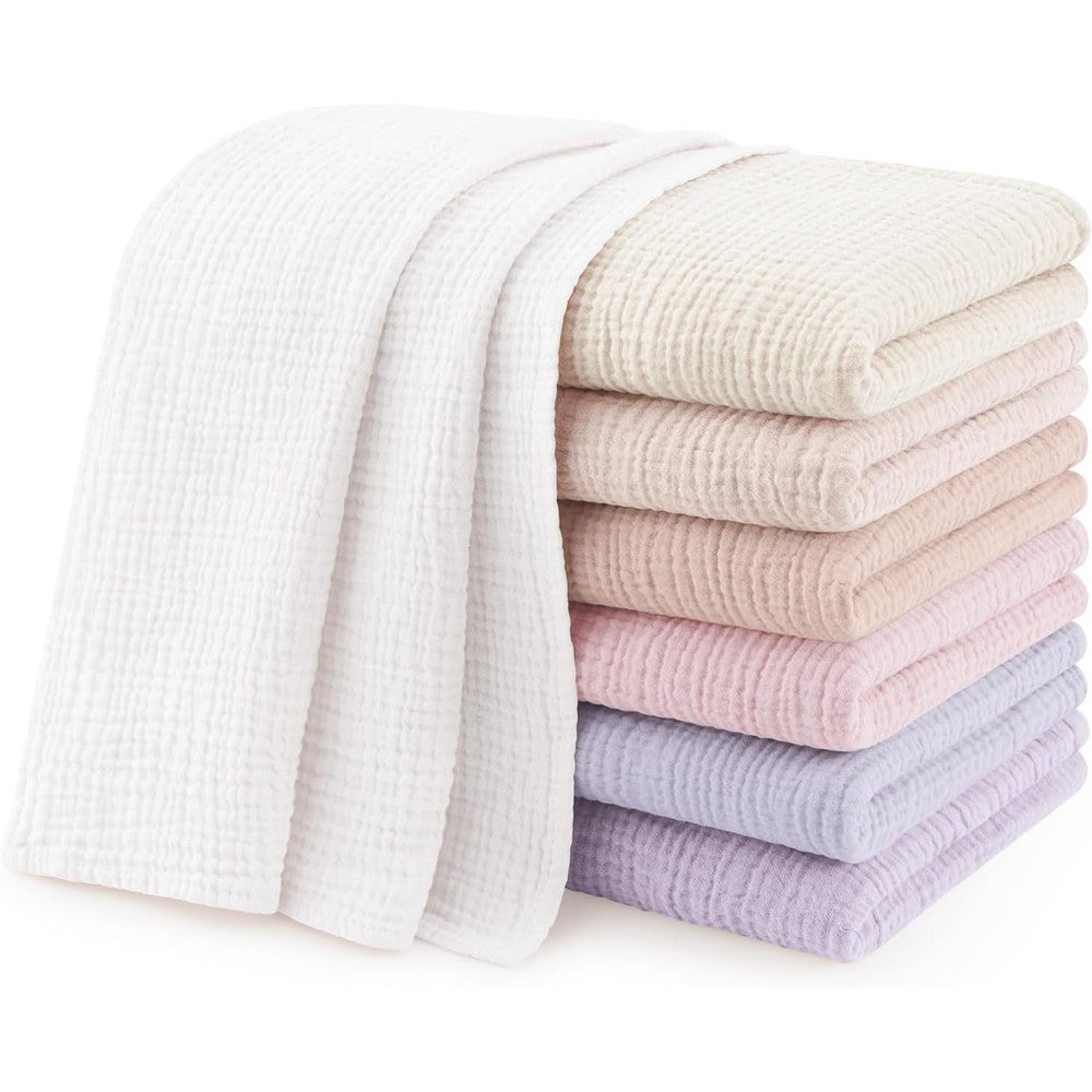 Susurration muslin burp cloths front view showing soft cotton texture
