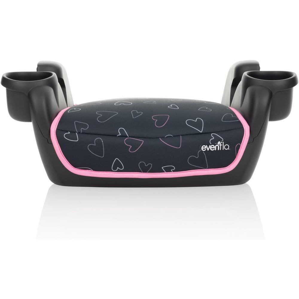 Evenflo GoTime No Back Booster Car Seat Amore Pink front view