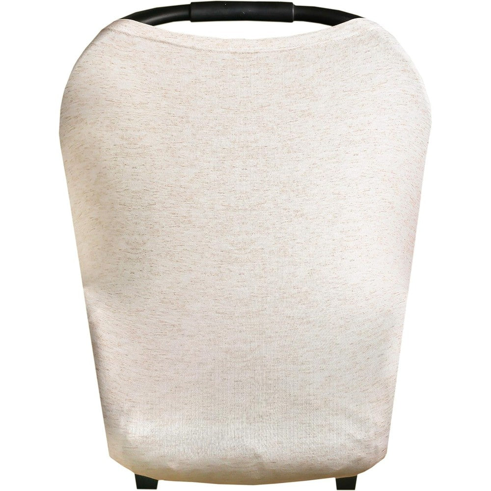 Copper Pearl Multi-Use Cover Oat front view on an infant car seat canopy