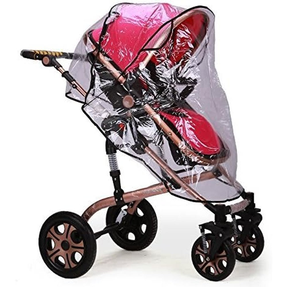 Ponini stroller rain cover front view transparent weather shield protection