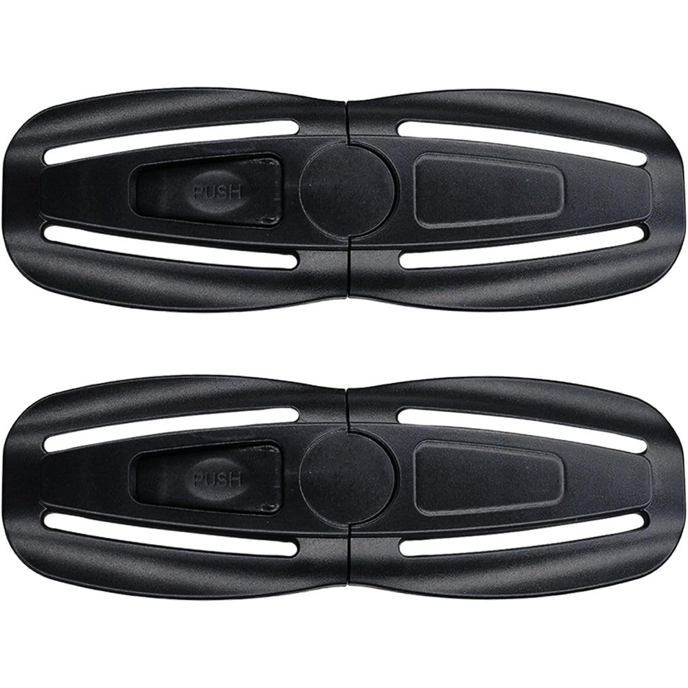 LiXiongBao car seat chest harness clip front view showing the secure locking mechanism.