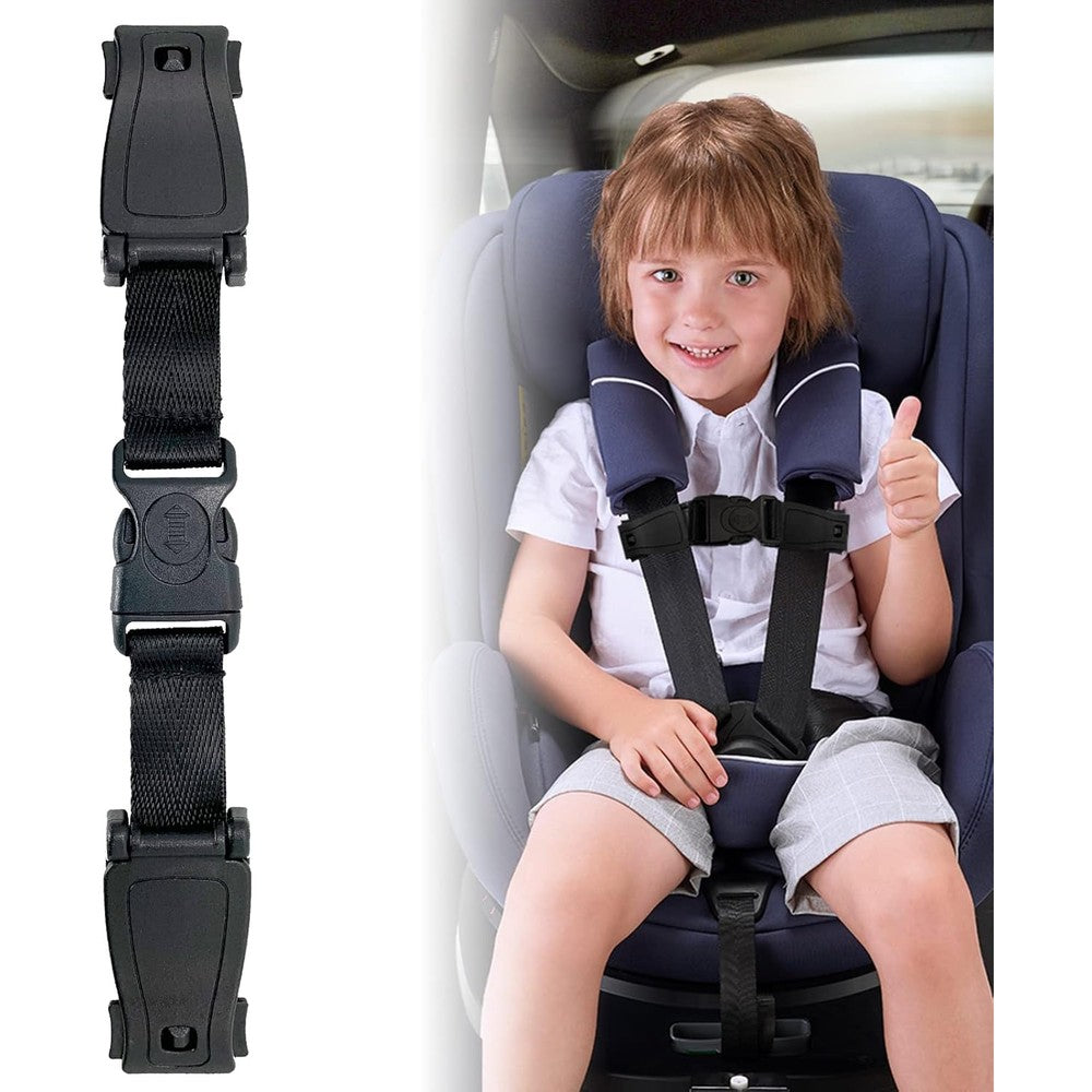 G Ganen universal child chest harness clip front view on stroller straps