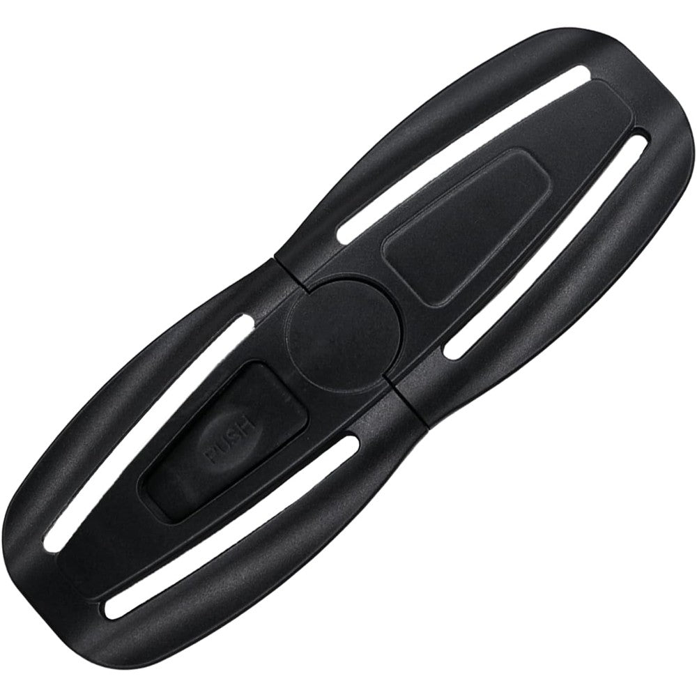 MdouLy universal child car seat chest harness clip front view showing black nylon buckle structure