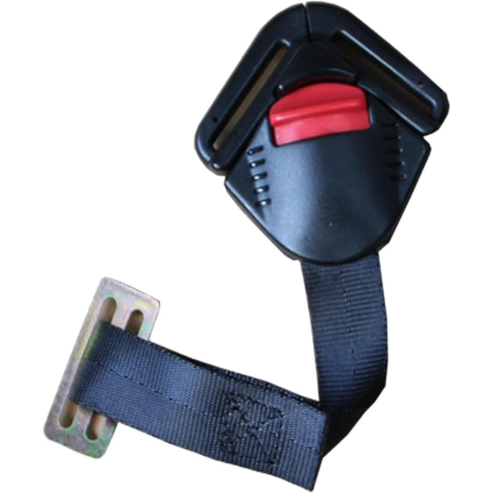 Peixiong universal child seat toddler harness clip front view showing black five point safety buckle with red release button