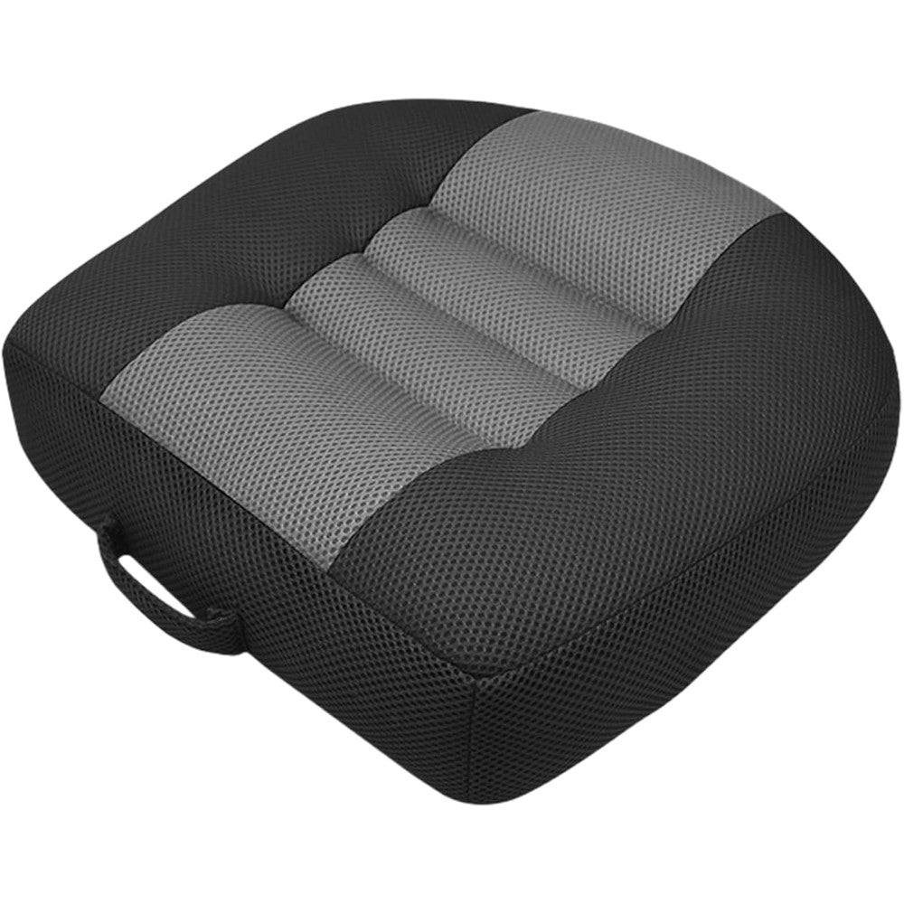 Fioqe universal booster seat cushion front view showcasing the breathable mesh fabric.