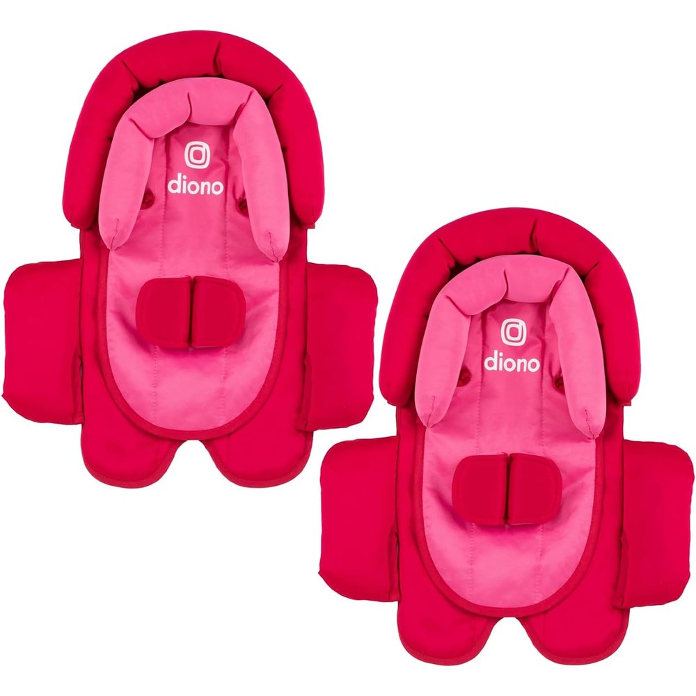 Diono Cuddle Soft 2 in 1 head support pink cotton candy front view newborn infant insert cushion