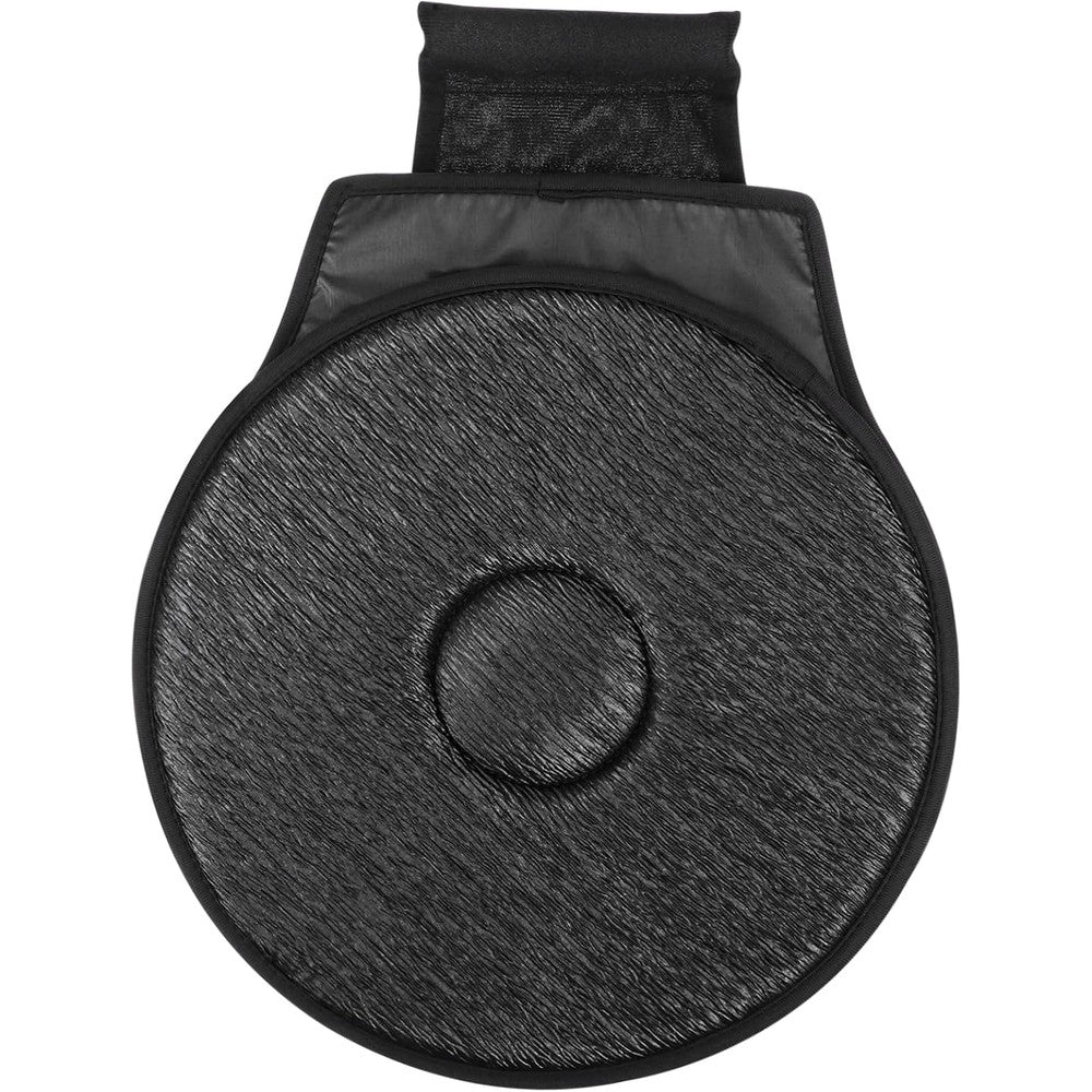 Supvox 360 Car Swivel Cushion front view showing the circular black breathable fabric seating surface.