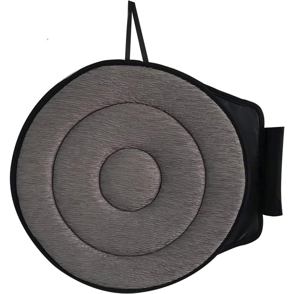 Generic 360 rotating car seat cushion front view gray mobility aid for elderly