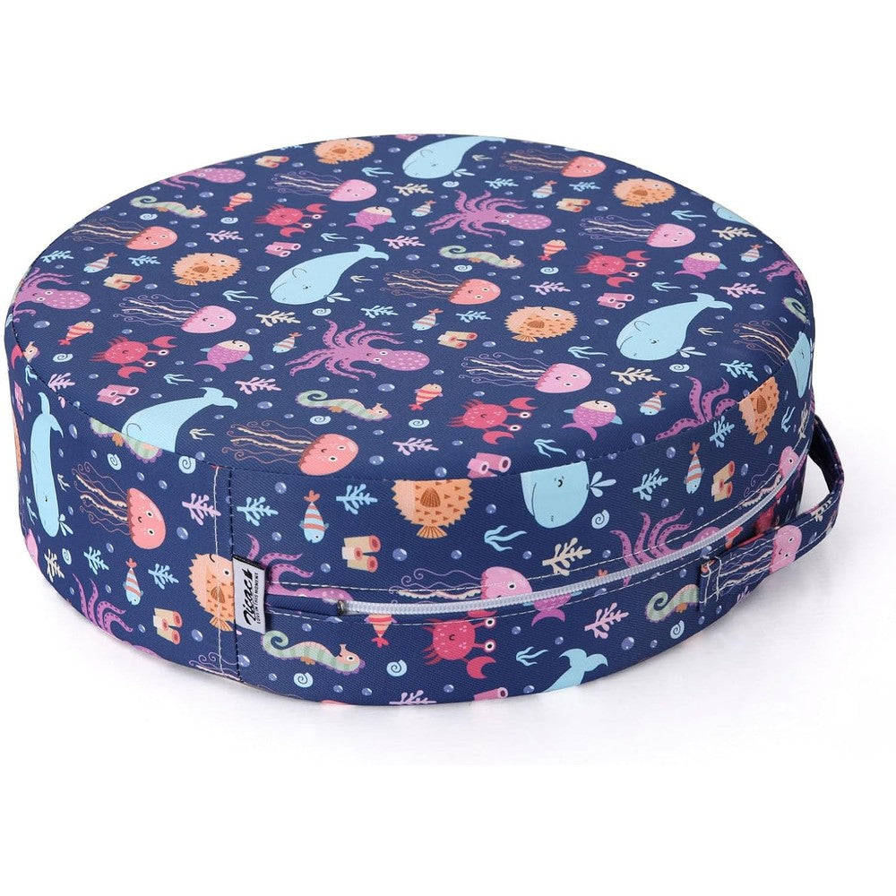 Zicac Portable Seat Cushion Purple Octopus front view toddler booster chair pad