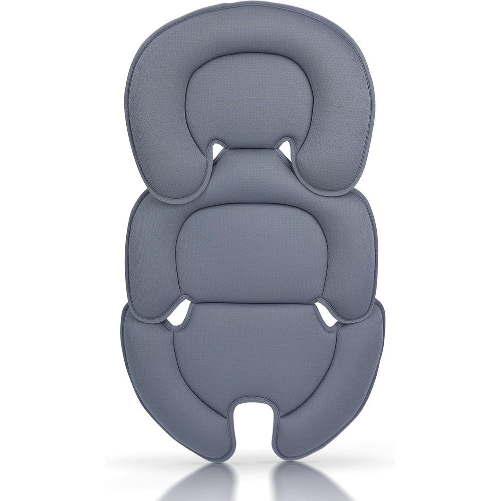 Innokids infant car seat insert in grey front view showcasing newborn head and body support