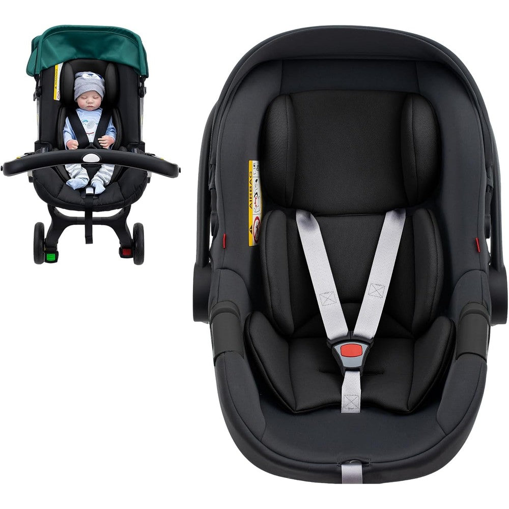 Kaseeous Infant Car Seat Insert For Doona Ultra Thick Baby Car Seat Head Support Cushion Universal Breathable Mesh For Preemie To Toddler Black