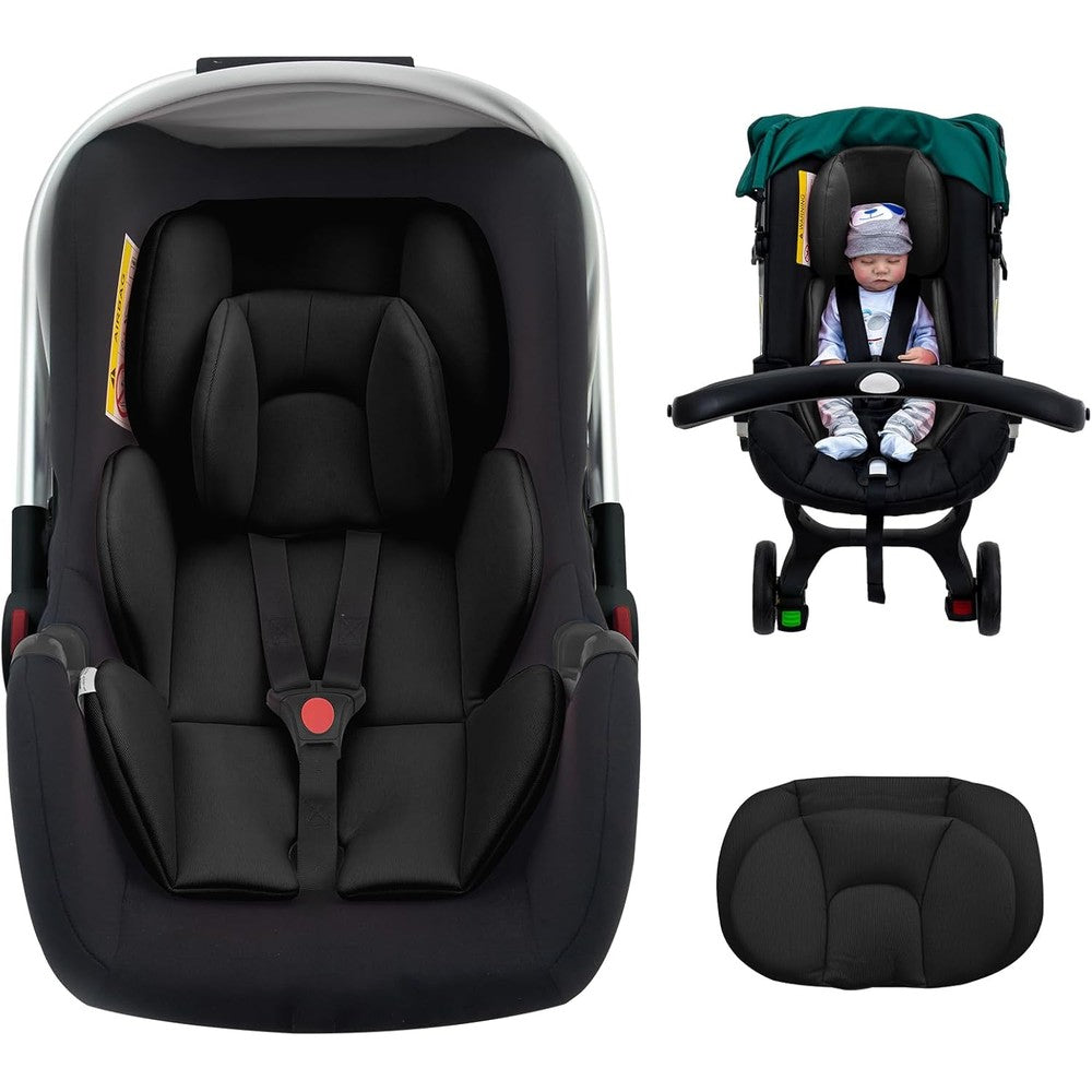 Kaseeous infant car seat insert front view with two included headrests
