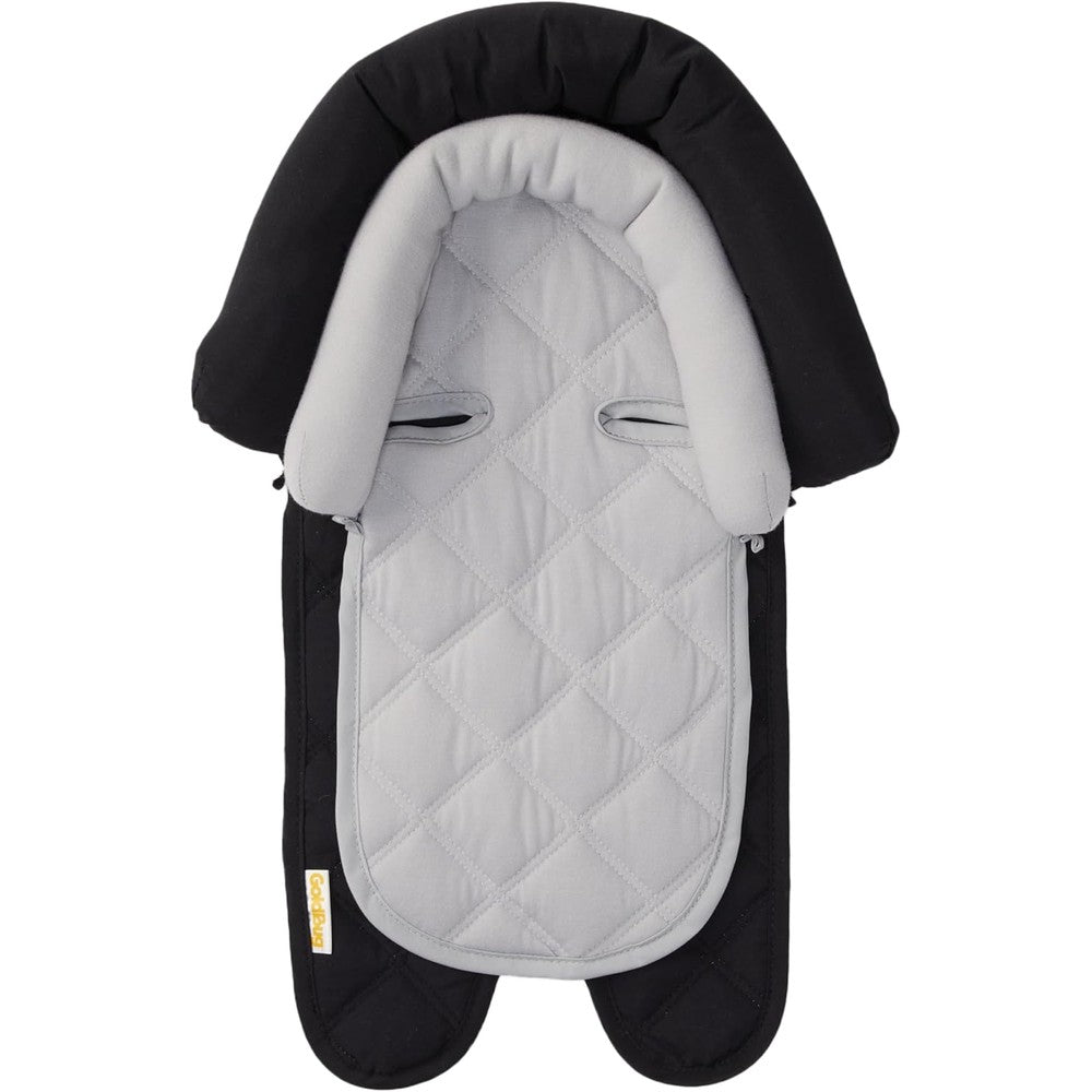 Travel Bug GoldBug baby car seat head support deluxe black set front view