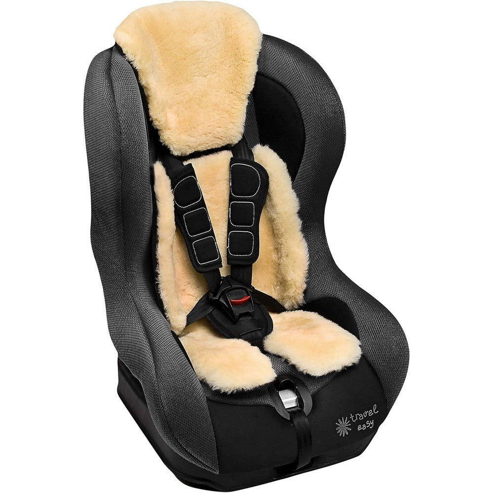 Werner Christ lambskin buggy and car seat liner front view