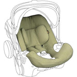UKJE Cover Compatible with Doona Car Seat Eucalyptus Green Front View