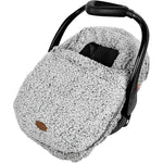 JJ Cole Cuddly Winter Baby Car Seat Cover Gray front view