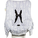 Niko Easy-Wash Children's Car Seat Cover front view gray arrow pattern