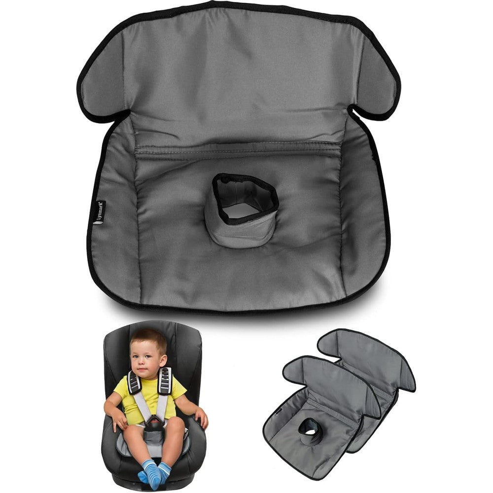 Lynmark potty training car seat protector cover front view grey