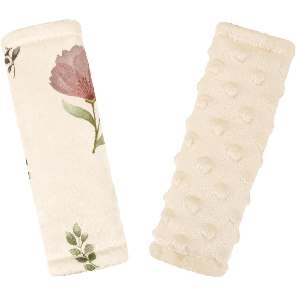 Akkya Swesen floral baby car seat strap covers front view