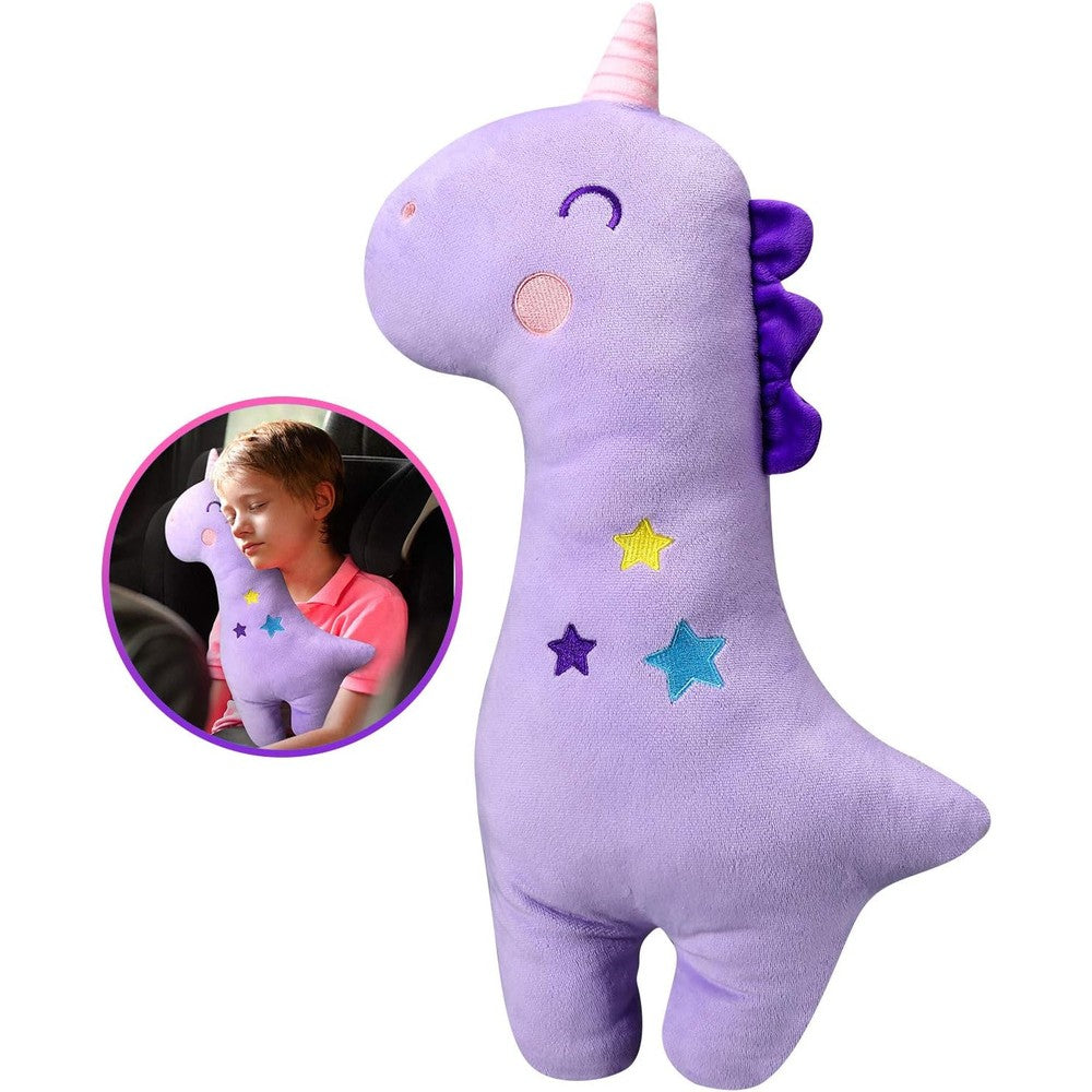 Farochy unicorn seat belt pillow for kids front view