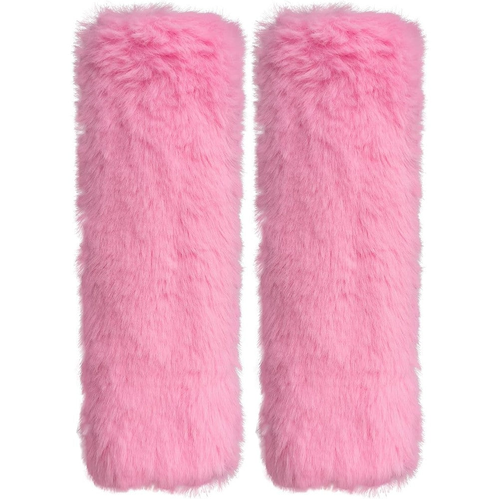 Lutoku soft plush seatbelt covers for kids in pink