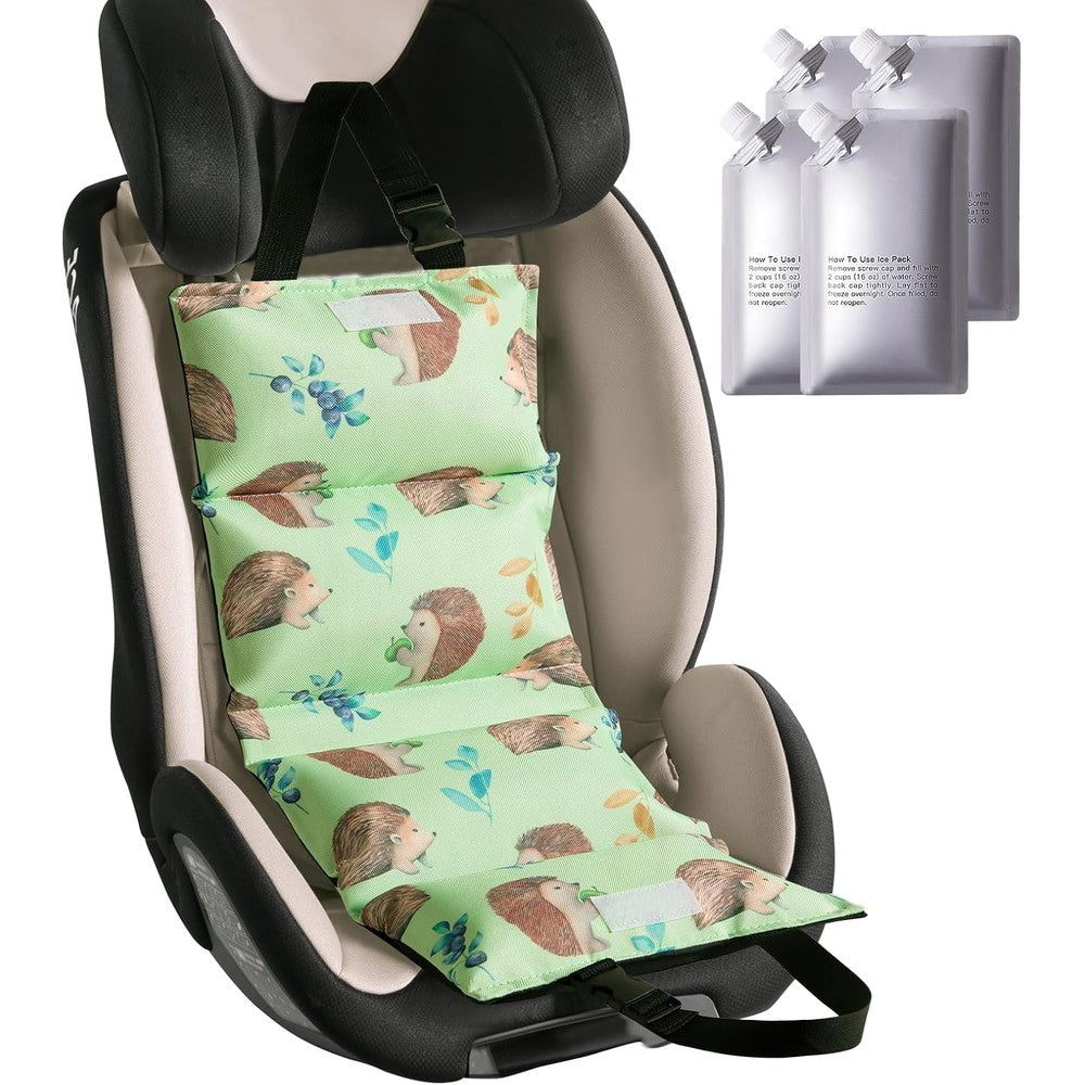 NCVI Car Seat Cooling Pad front view showing ice pack slots.