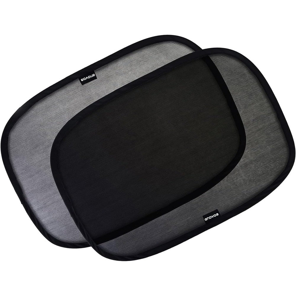 Enovoe car window shades for baby front view showing the dark protective mesh design.