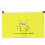 Yuarrent fashion mask storage case yellow front view