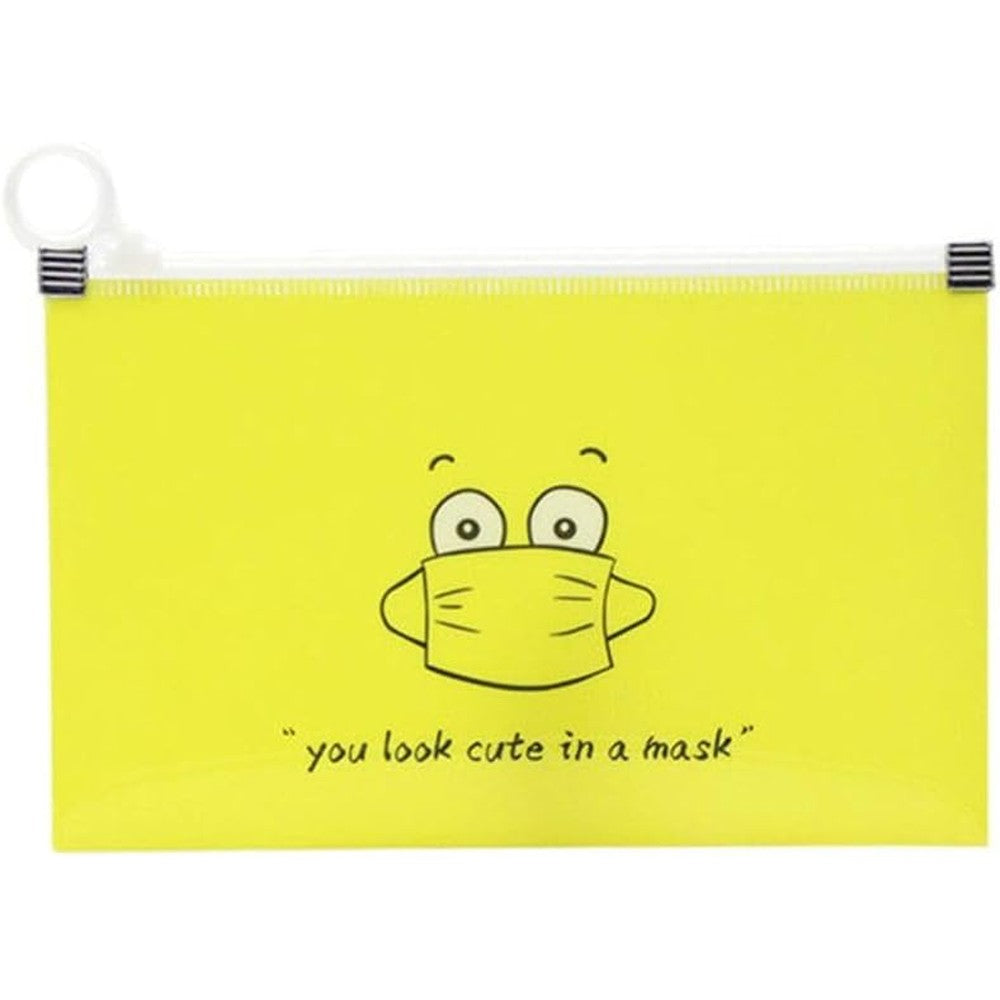 Yuarrent fashion mask storage case yellow front view