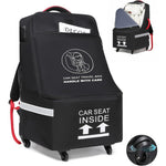 Mcbd car seat travel bag with wheels front view