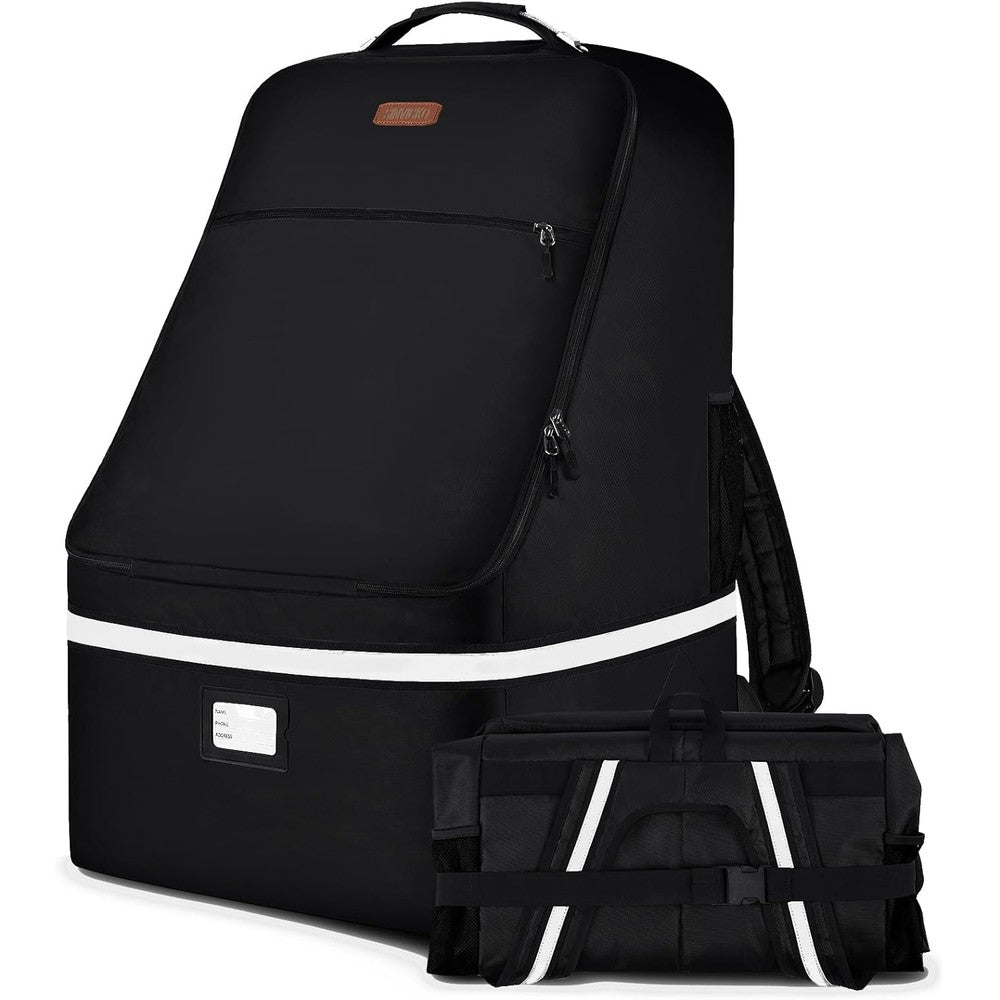 Sinvicko car seat travel bag front view padded backpack for airplane travel