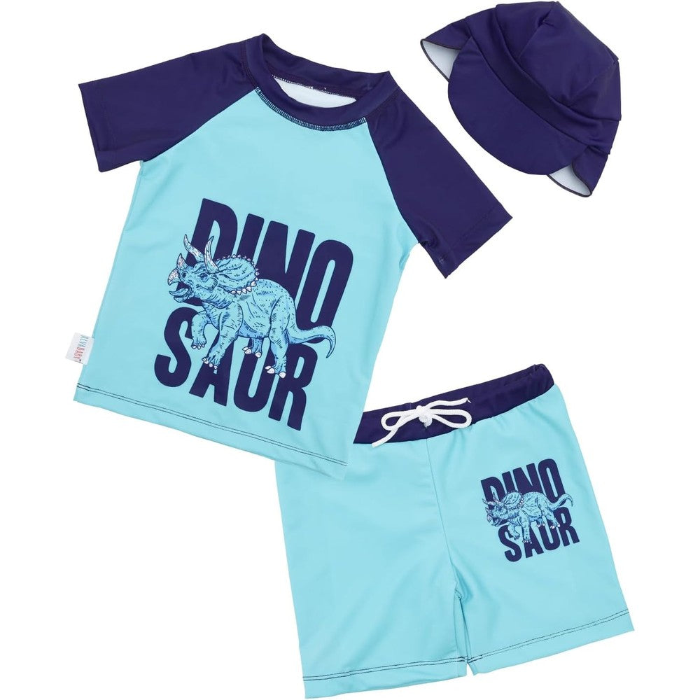 Alva Baby 2-Piece Boys Rash Guard Swimsuit front view