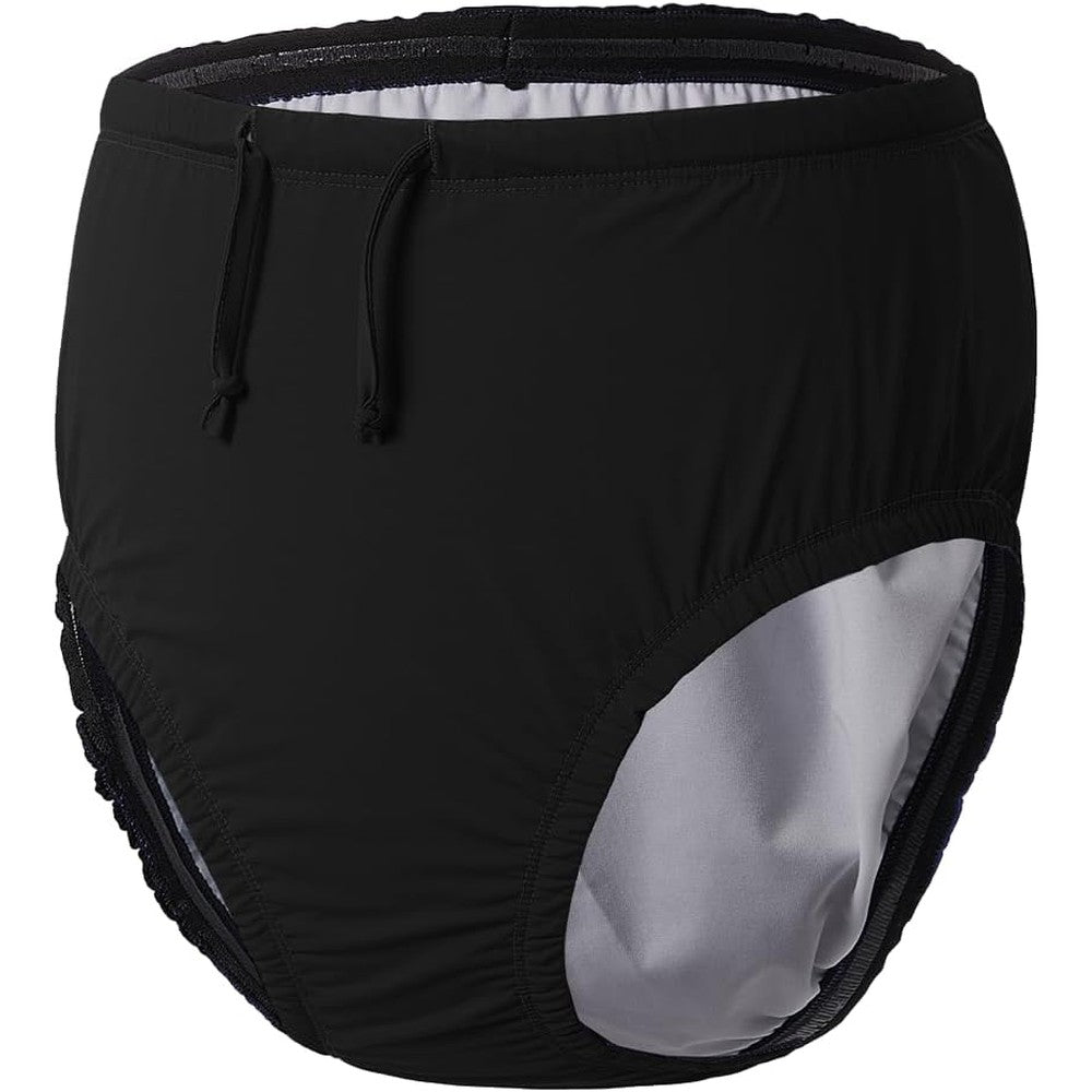 Eeost adult reusable swim diaper black front view
