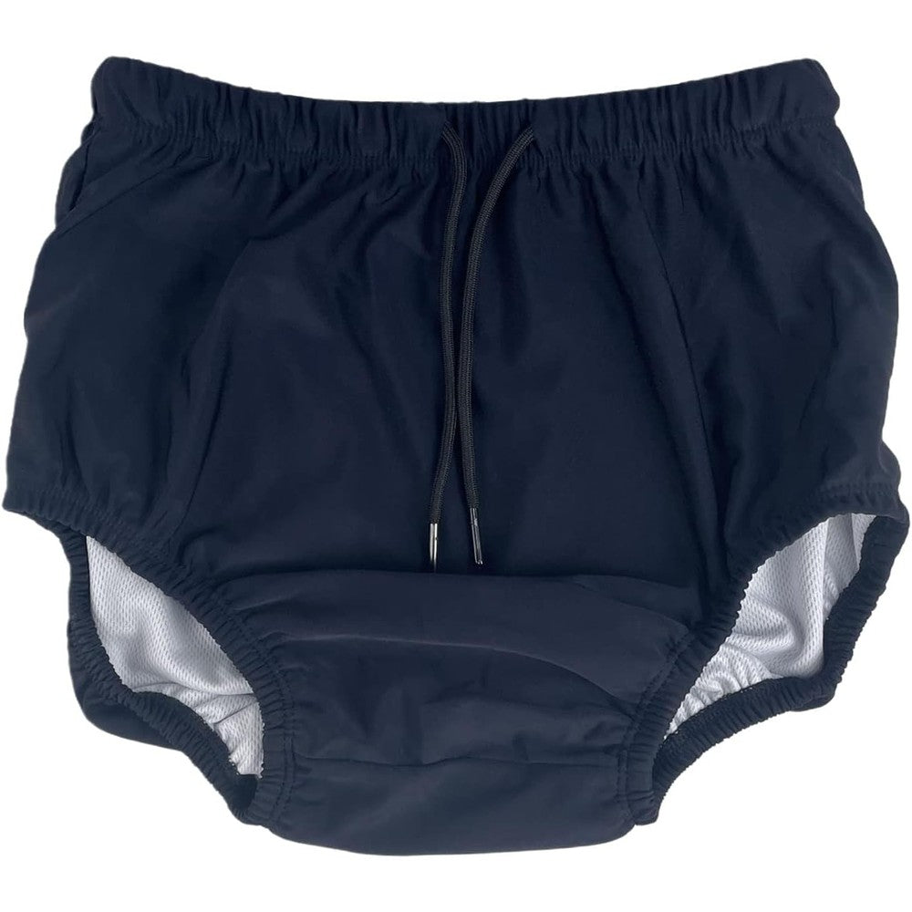 AQX reusable adult swim diaper blue front view