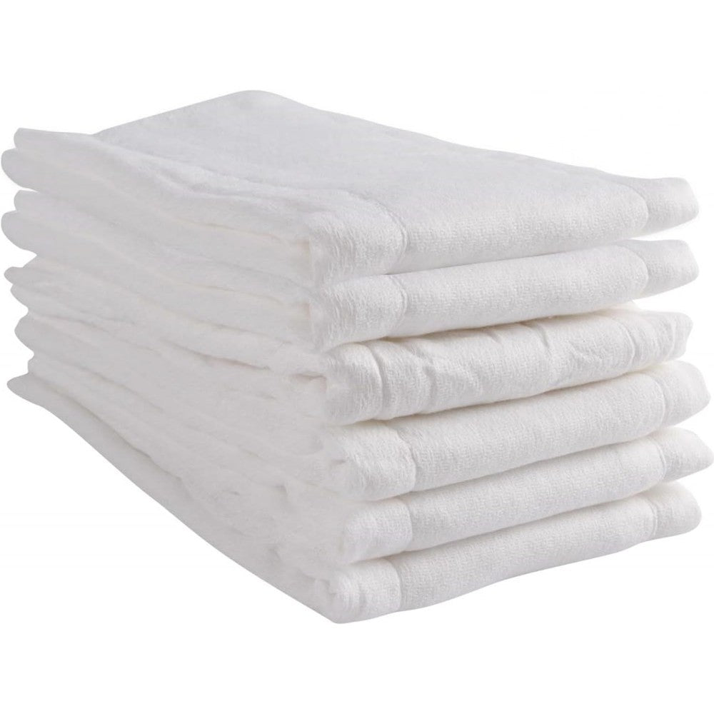 Fasoar premium cotton prefold cloth diapers six count front view pack showcasing unbleached texture