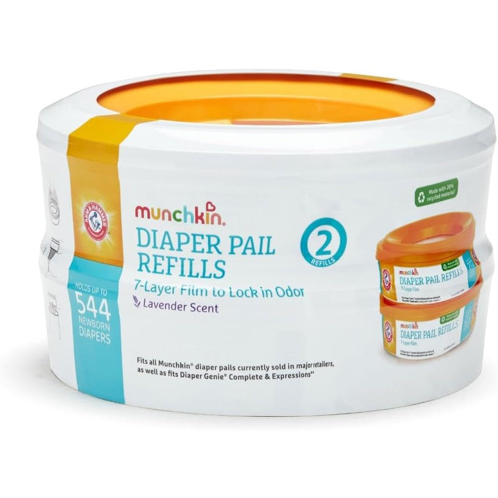 Munchkin Arm and Hammer diaper pail refill rings front view package