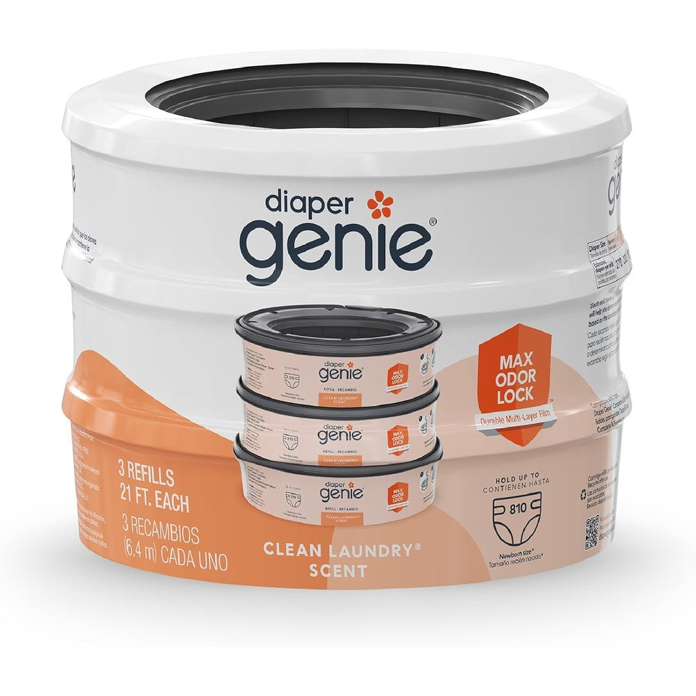 Diaper Genie Clean Laundry Scent Refill Bags front view