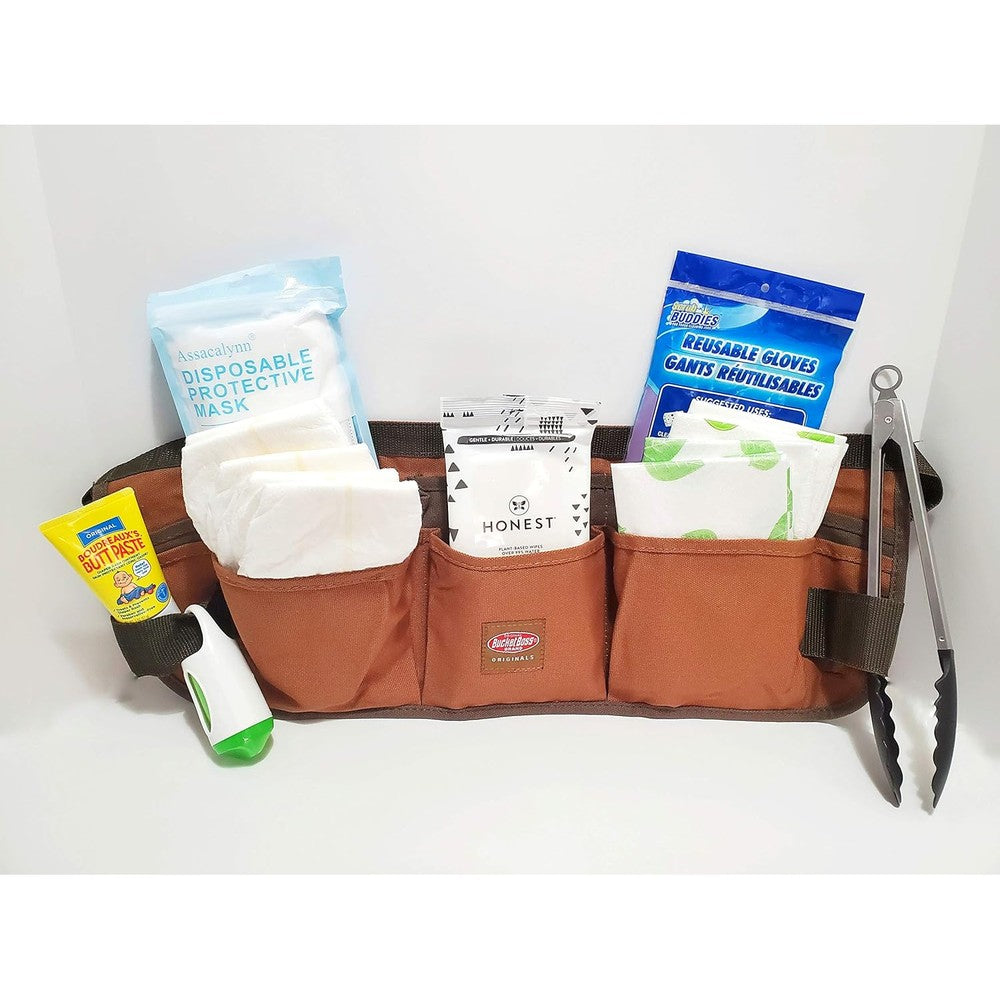 Alpha Zulu Baby Daddy Diaper Toolbelt In Brown New Father Gift Set With Essential Changing Supplies And Waterproof Oxford Cloth Utility Belt - Image 1