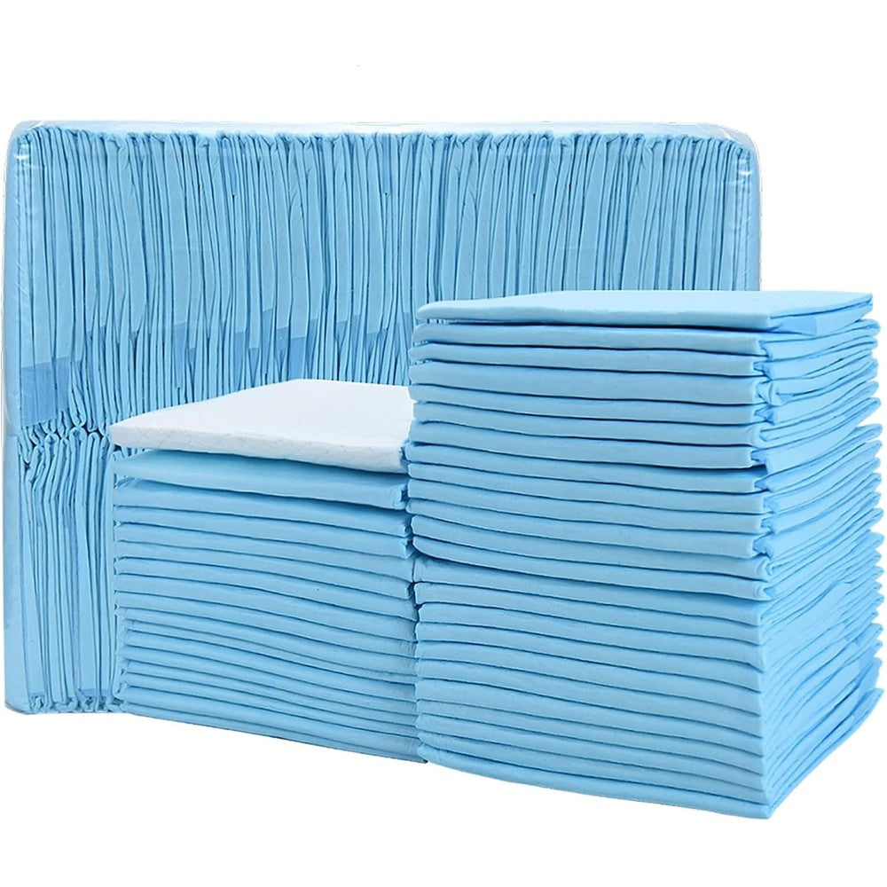 Timoo Disposable Changing Pad Leak Proof Underpad Bed Table Protector Mat Soft Non Woven Fabric 100 Count 17 Inches By 13 Inches - Image 1