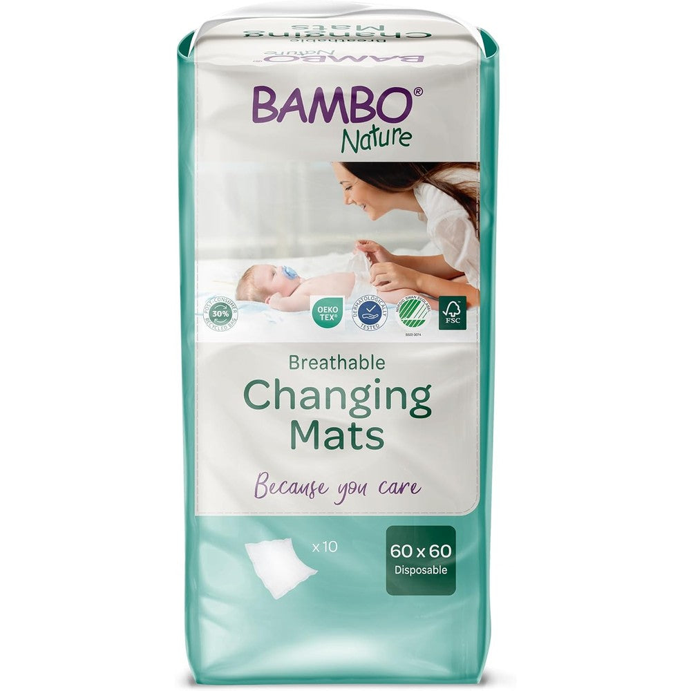 Bambo Nature disposable changing mats front view pack of 10