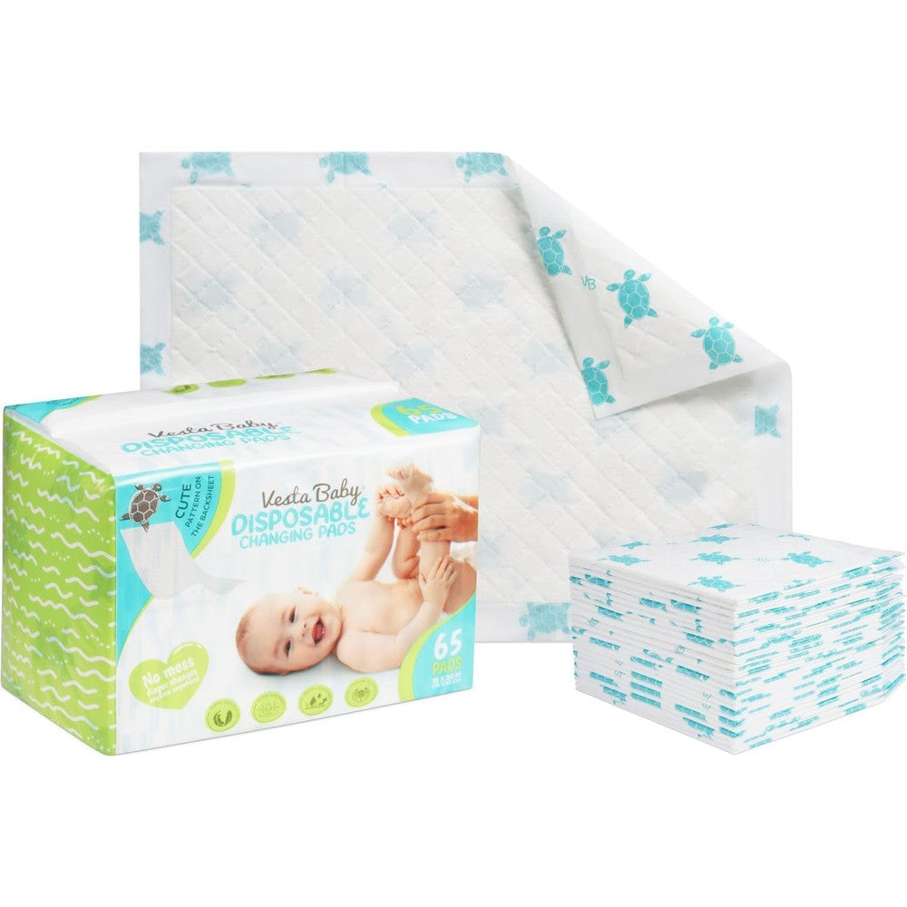 Vesta Baby 65 Disposable Changing Pads pack front view