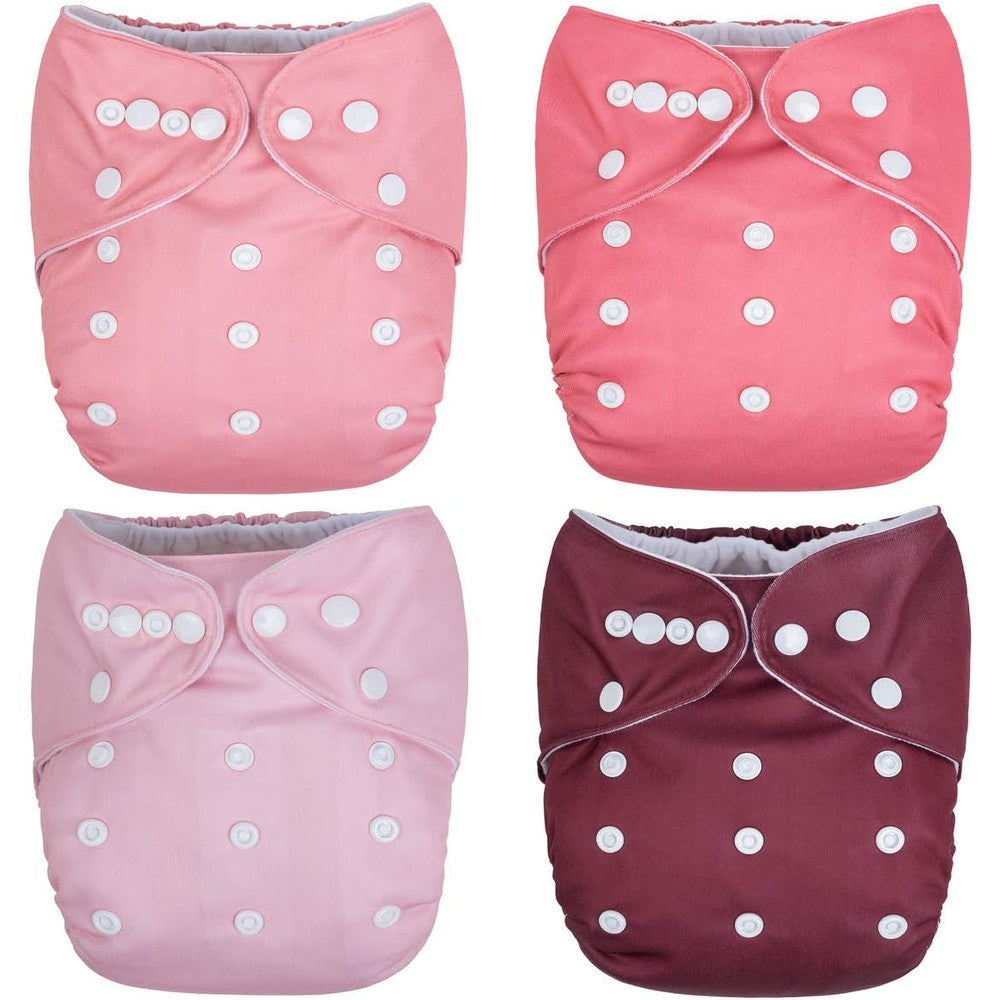 Nora's Nursery cloth pocket diapers 4 pack front view