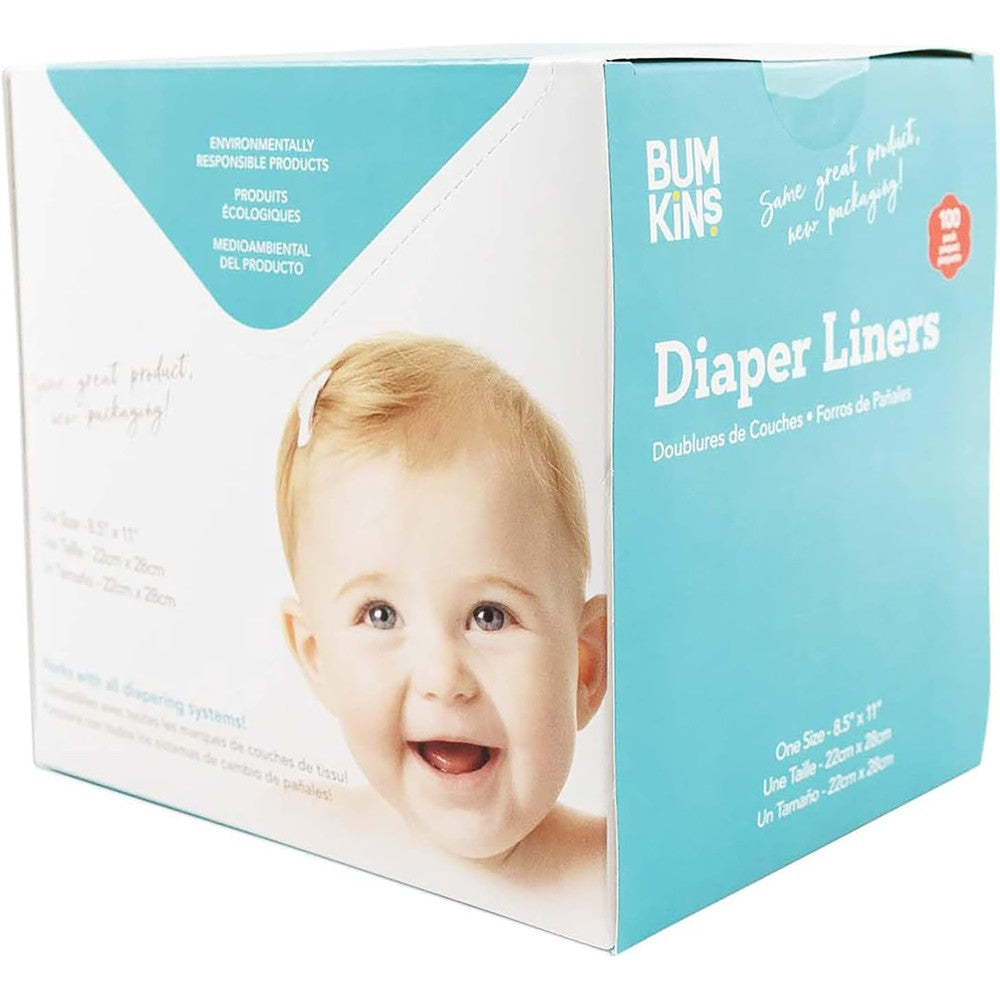 Bumkins disposable cloth diaper liners front of box
