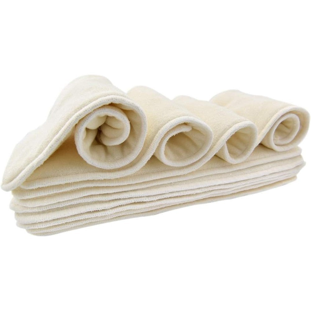 Nora's Nursery baby cloth pocket diaper inserts 10 pack front view