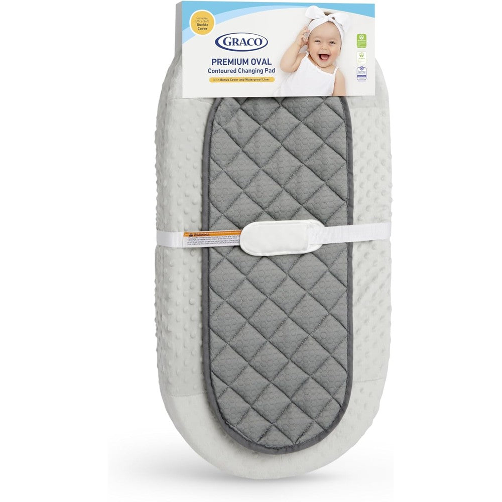 Graco Premium Oval Contoured Changing Pad front view for nursery