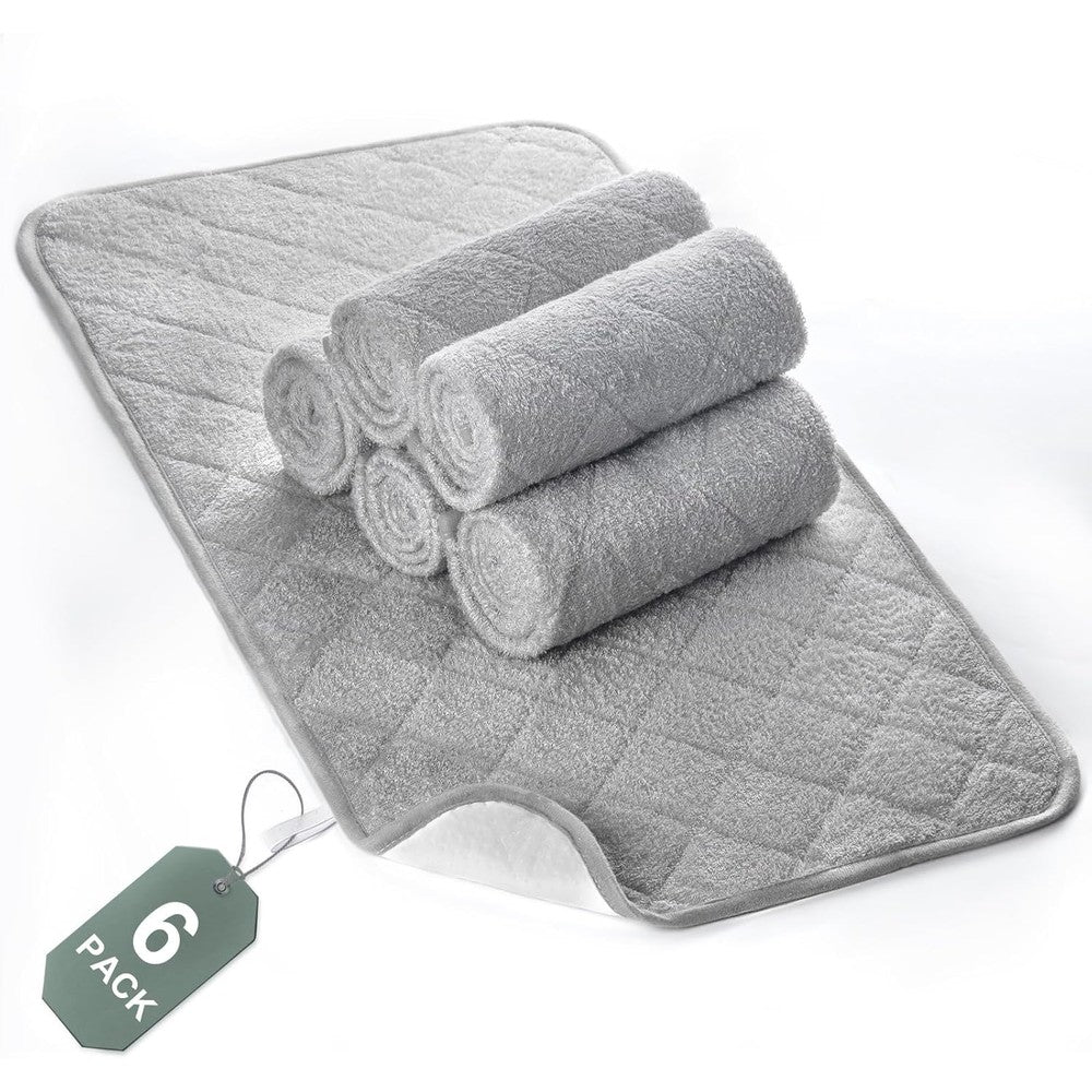 Moonsea diaper changing pad liners 6 pack grey view
